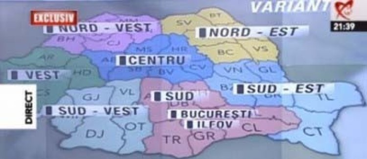 Regionalizarea României, în varianta USL